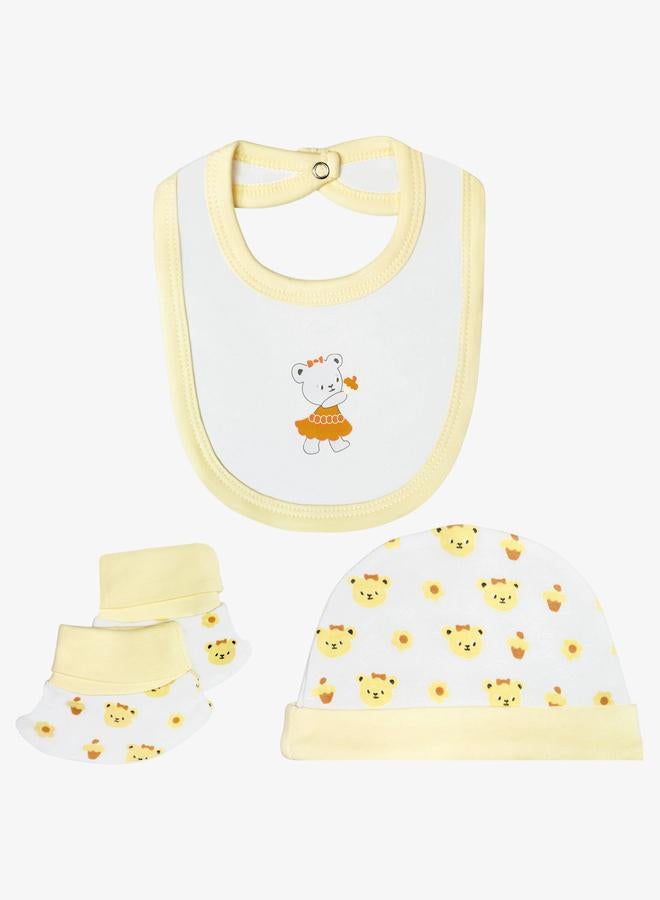 بابيز_بيسك طقم 5 قطع - مريلة، رومبر، قفازات، قبعة، وبدلة نوم - Image 4